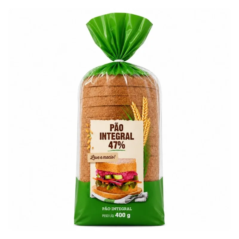 Pão de Forma Fatiado Integral 47% Festval 400g - Festval - Padaria