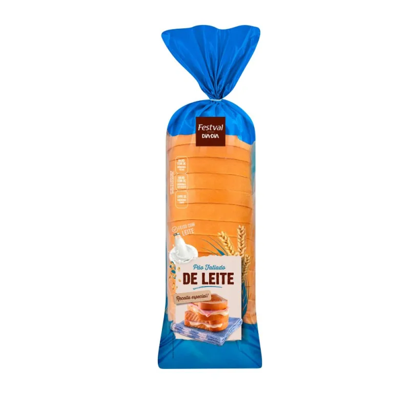 Pão de Leite Fatiado Festval 400g - Festval - Padaria
