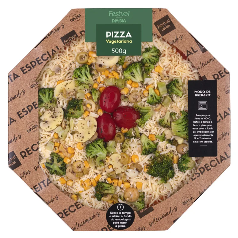 Pizza Festval Vegetariana 500g - Festval - Frios E Laticinios