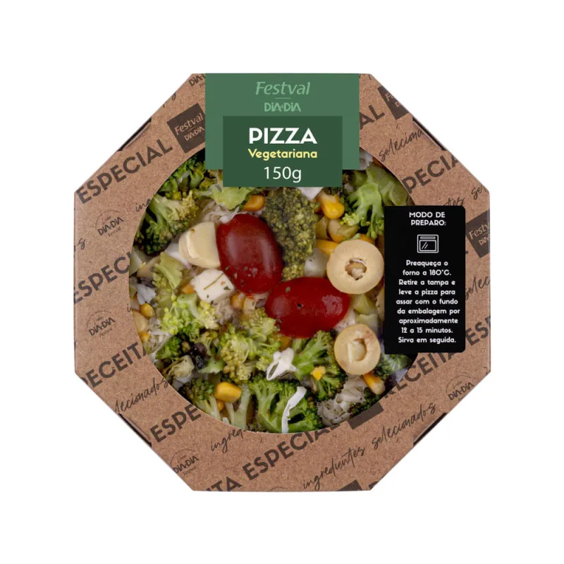 Pizza Vegetariana Festval 150g - Festval - Frios E Laticinios