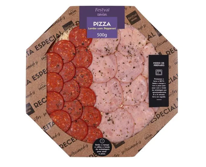 Pizza Festval Lombo e Pepperoni 500g - Festval - Frios E Laticinios
