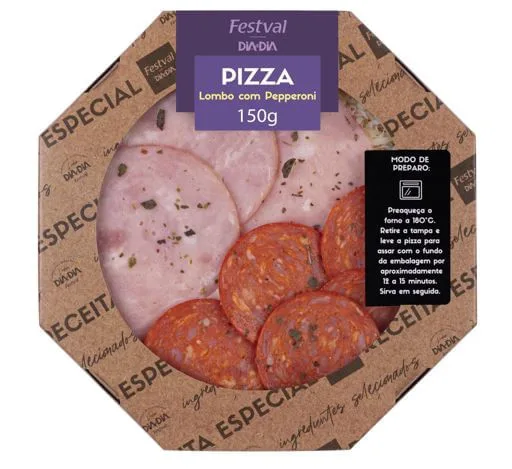 Pizza Festval Lombo e Peperoni 150g - Festval - Frios E Laticinios