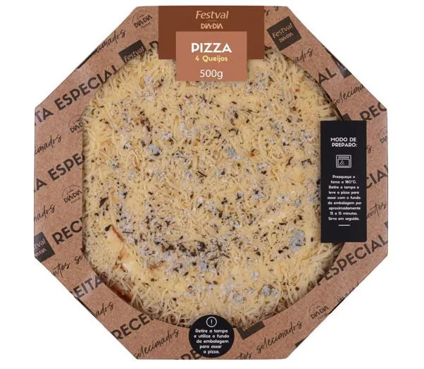 Pizza Festval 4 Queijos 500g - Festval - Frios E Laticinios