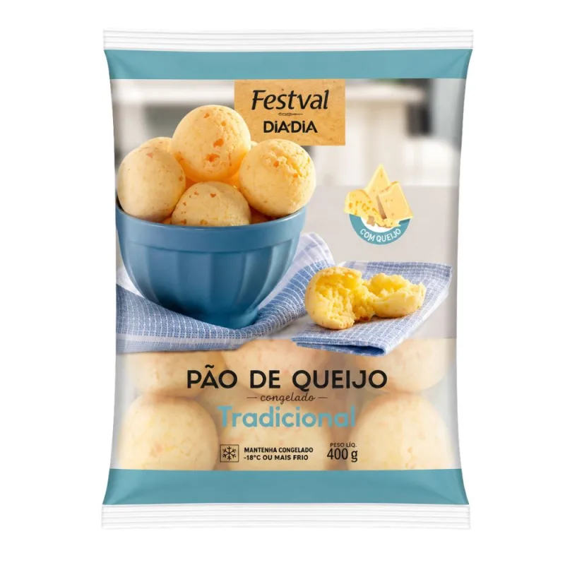 Pão de Queijo Tradicional Festval 400g - Festval - Frios E Laticinios