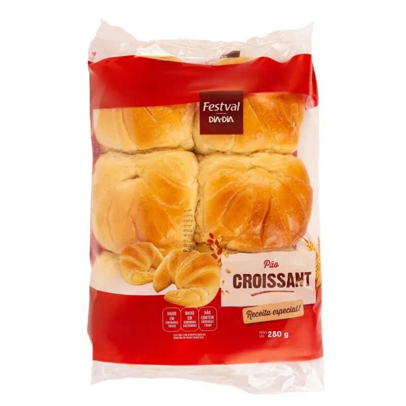 Pão Croissant Festval 280g - Festval - Padaria