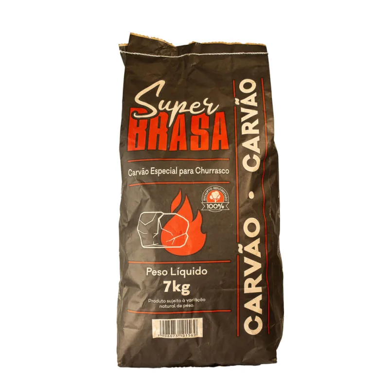 Carvão Super Brasa 7kg - Super Brasa - Açougue E Peixaria