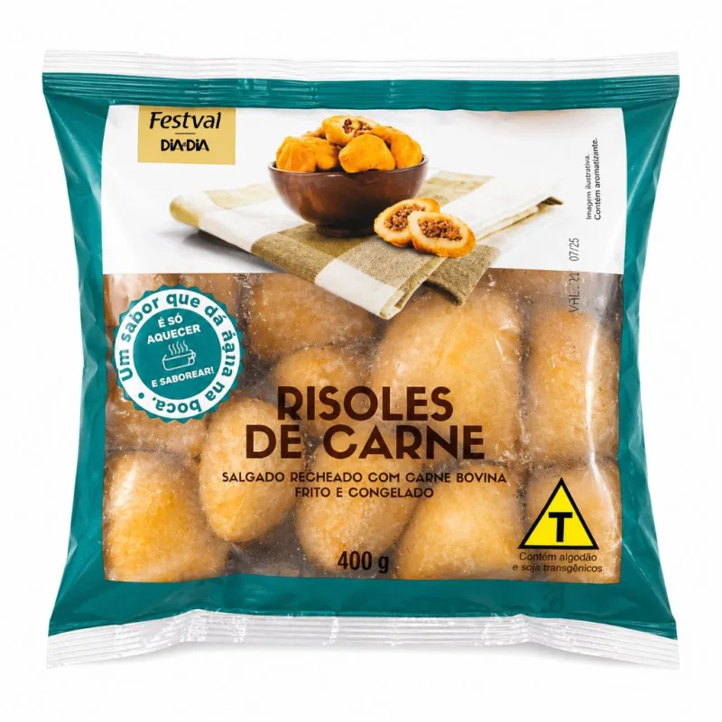 Risoles de Carne Frito e Congelado Festval 400g - Festval - Frios E Laticinios