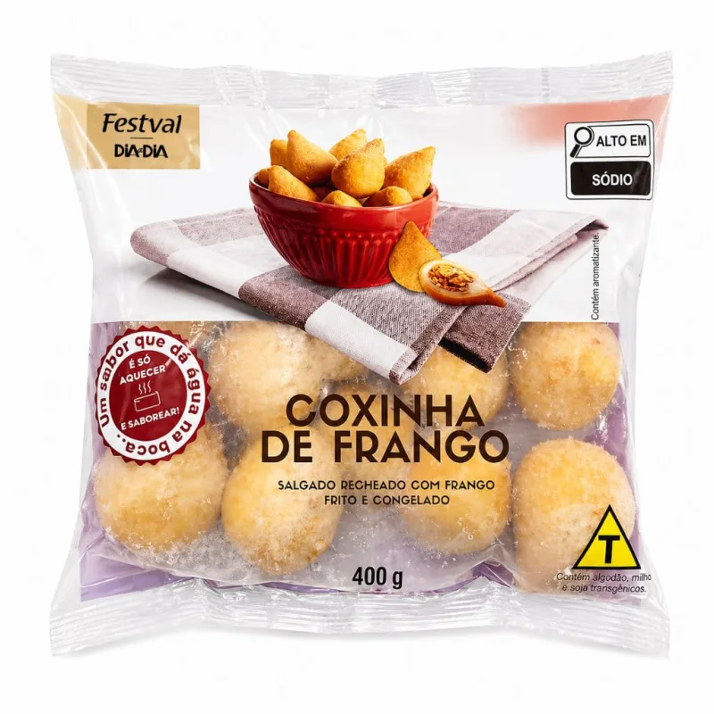 Coxinha de Frango Frito e Congelado Festval 400g - Festval - Frios E Laticinios
