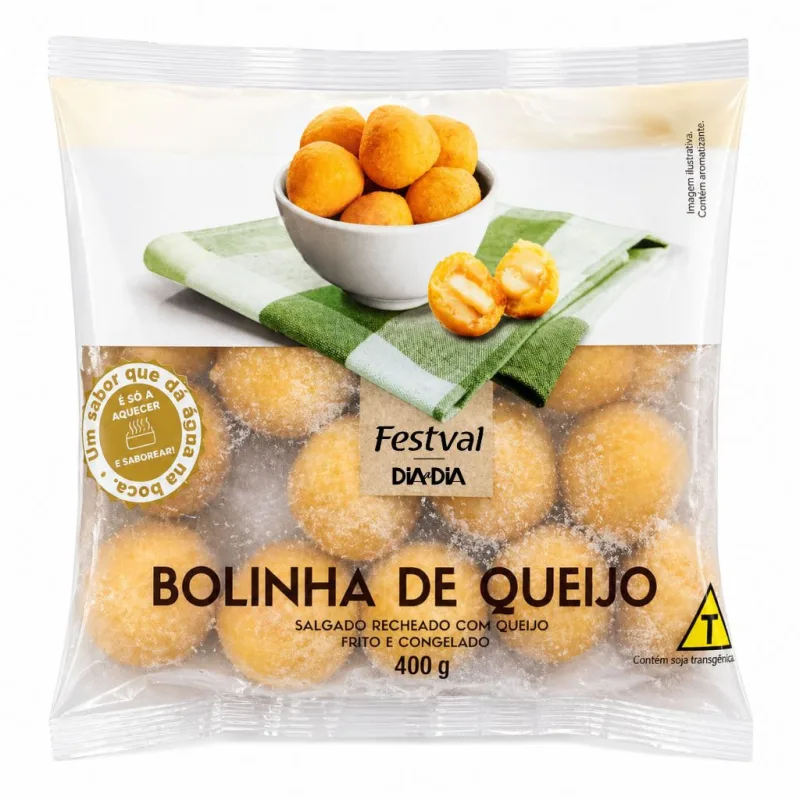 Bolinha de Queijo Frito e Congelado Festval 400g - Festval - Frios E Laticinios