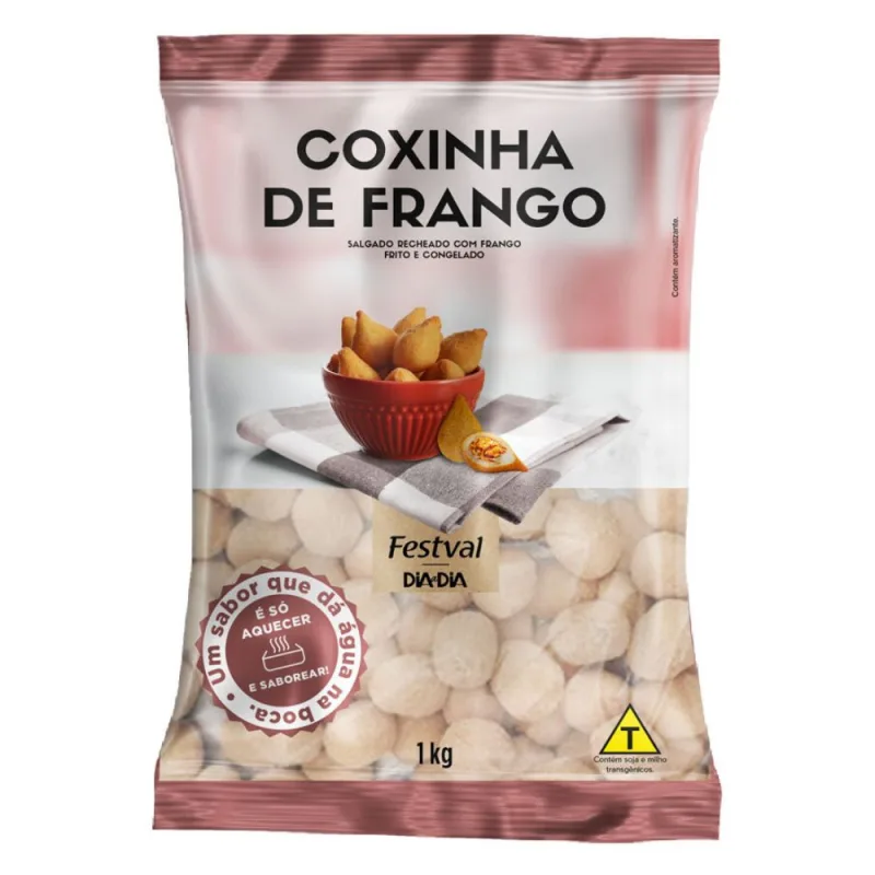 Coxinha de Frango Tradicional Festval 1kg - Festval