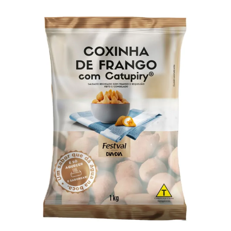 Coxinha de Frango com Catupiry Festval 1kg - Festval - Frios E Laticinios