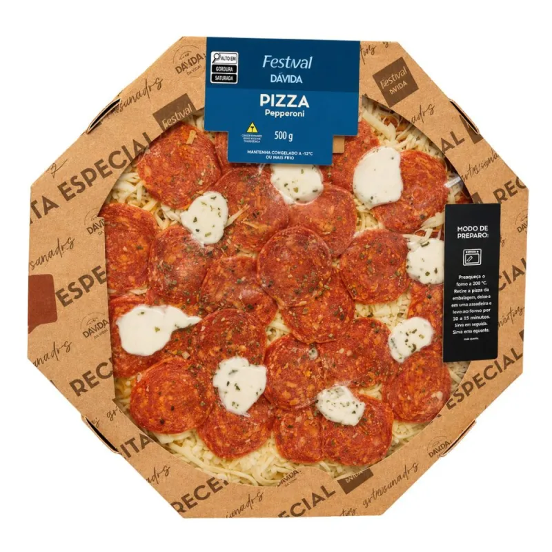 Pizza Pepperoni Festval 500g - Festval - Frios E Laticinios