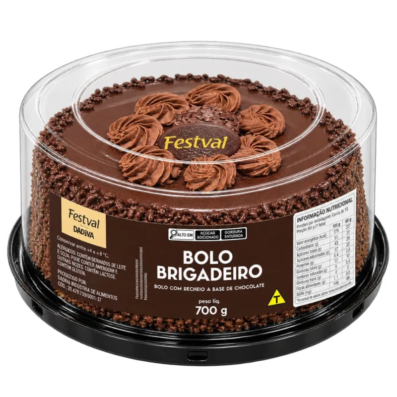 Bolo de Brigadeiro Festval 700g - Festval - Padaria