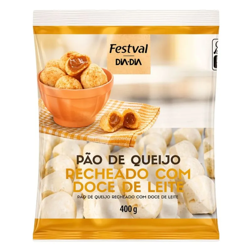 Pão de Queijo com Doce de Leite Festval 400g - Festval - Frios E Laticinios