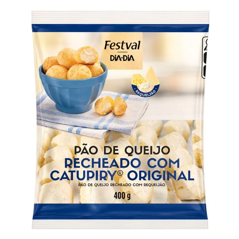 Pão de Queijo com Requeijão Catupiry Original Festval 400g - Festval - Frios E Laticinios