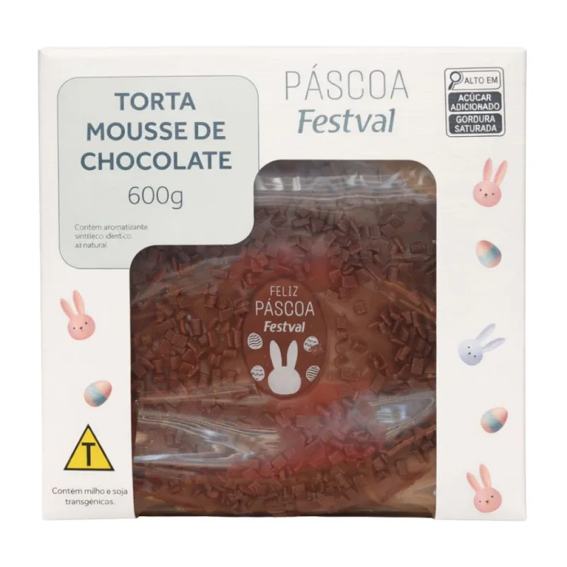 Torta Mousse de Chocolate Festval 600g - Festval - Padaria