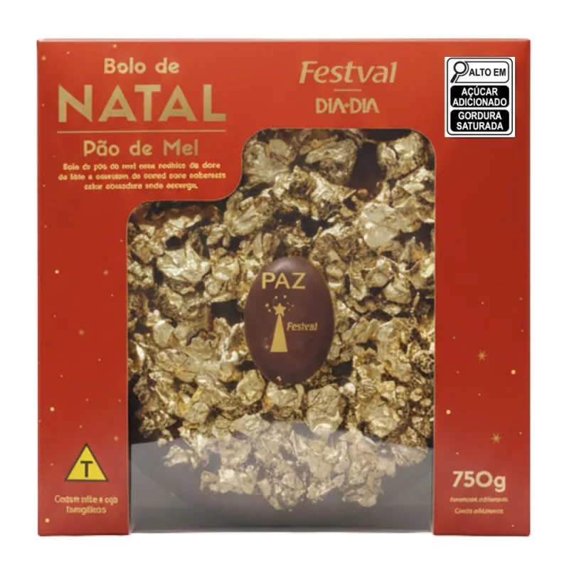 Bolo de Natal Festval 750g - FESTVAL - Natal