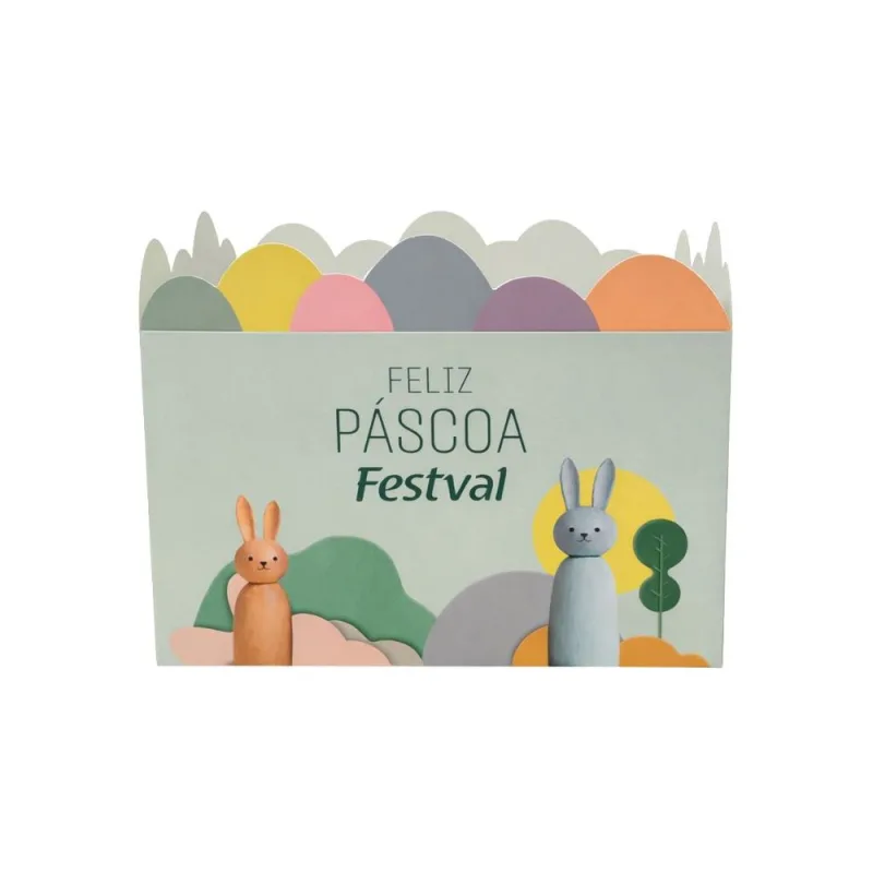 Caixa Temática de Páscoa Ovinhos Festval Unidade - Festval - Casa E Utilidades