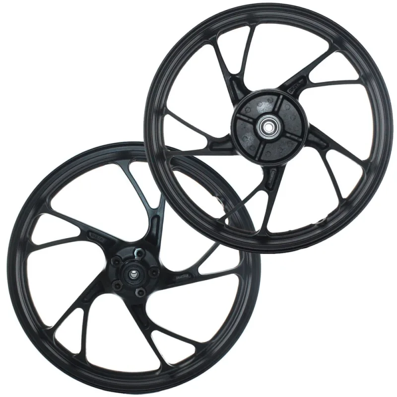 Par de rodas de alumínio liga leve freio a disco CG150 CG160 Fan Titan esd ex 2014 em diante rolamentos pé de galinha - Não Disponível - Automotivo