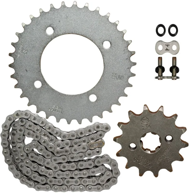 Kit relação transmissão tração Pop100 Biz125 com retentor - Não Disponível - Automotivo