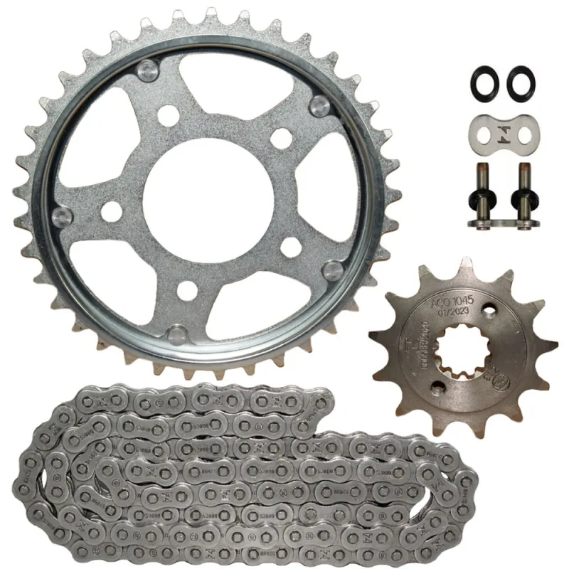 Kit relação transmissão tração CBX250 Twister 2001 a 2008 com retentor - Não Disponível - Automotivo