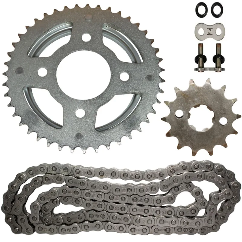 Kit relação transmissão tração CG125 Fan 2009 a 2013 com retentor - Não Disponível - Automotivo