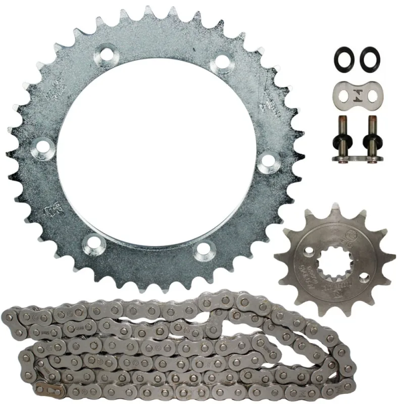 Kit relação transmissão tração XR250 Tornado 2001 a 2008 com retentor - Não Disponível - Automotivo