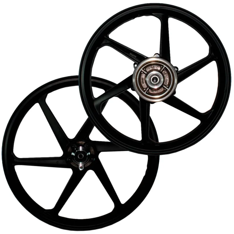 Par de rodas de alumínio liga leve freio a disco NXR150 NXR160 Bros esd com rolamentos - Não Disponível - Automotivo
