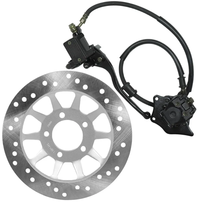 Kit sistema de freio a disco completo CG150 Titan Sport 2004 a 2008 caliper flexivel pinça pastilha