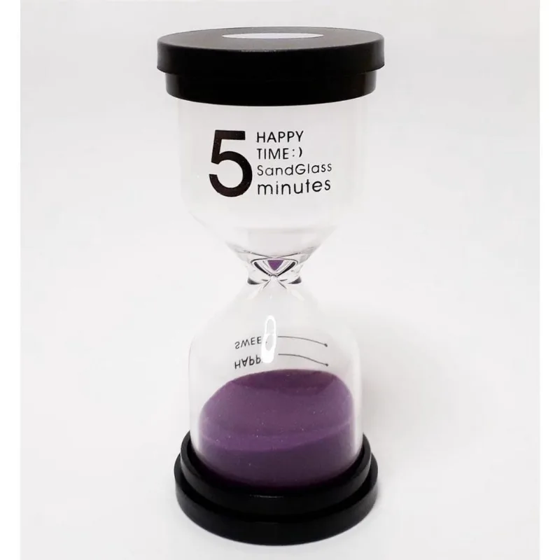 Mini Ampulheta 5 Minutos Vidro Cor Aleatório