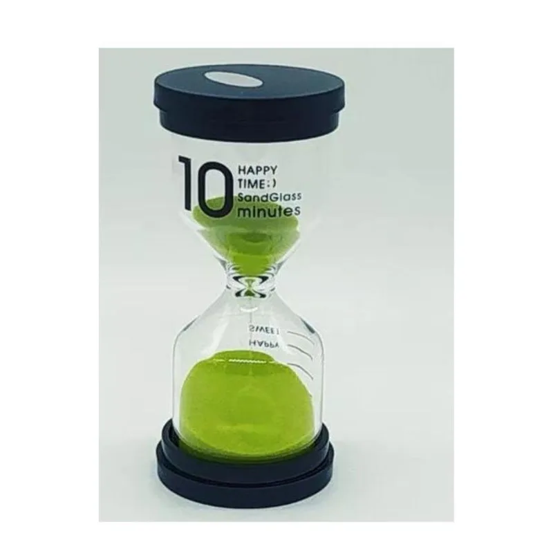 Mini Ampulheta 10 Minutos Vidro Cor Aleatório
