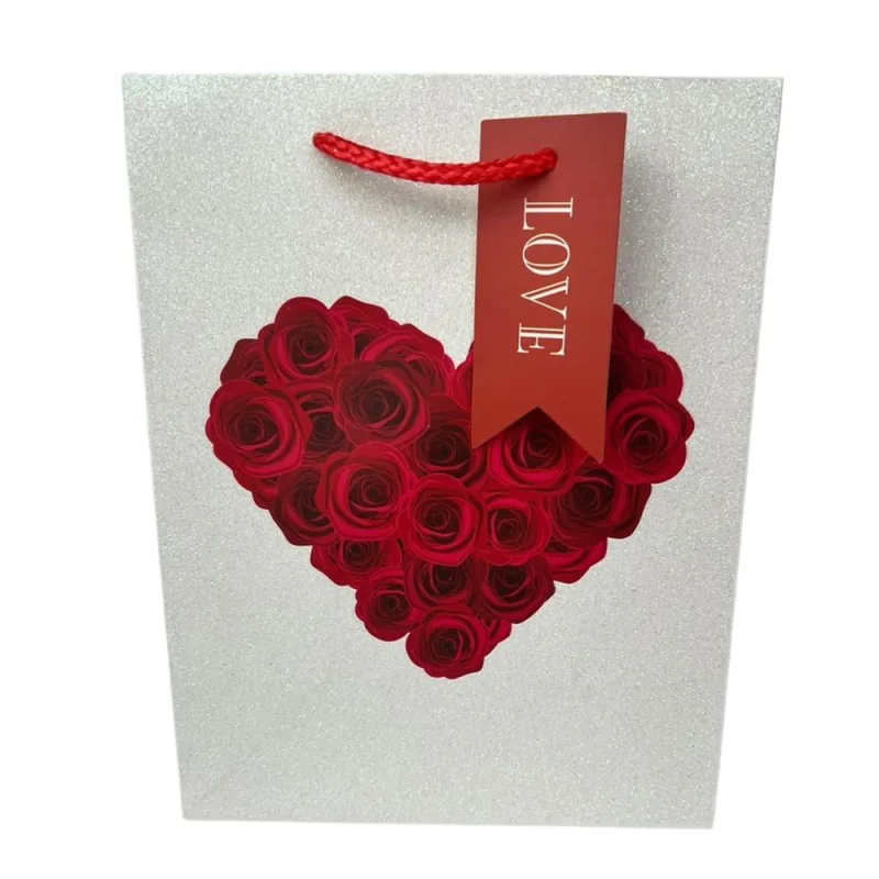 Sacola Presente Love Floral Pequena - LC - Presentes