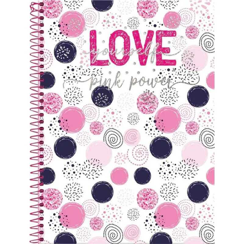 Caderno Foroni Pink Power 96 folhas un