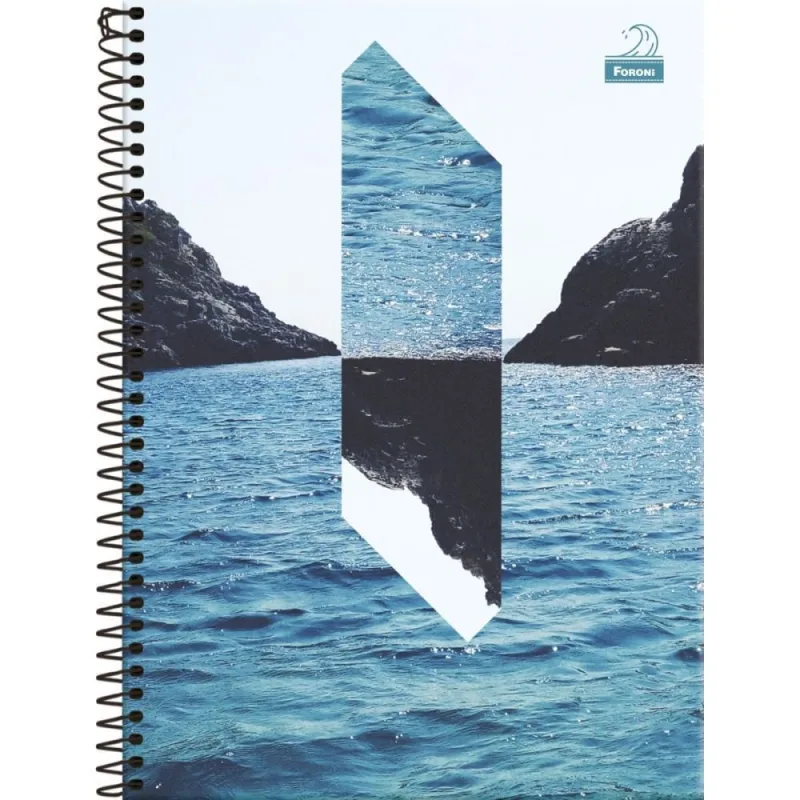 Caderno Espiral 1/4 Capa Dura Quatro Elementos 80FLS. - FORONI - Papelaria
