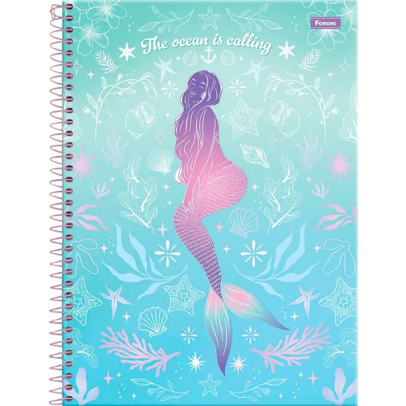 Caderno Sereias Foroni 160 folhas un