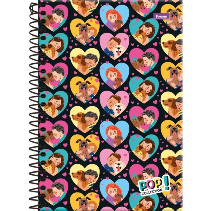 Caderno Espiral 1/4 Capa Dura POP Collection 80FLS. - FORONI - Papelaria