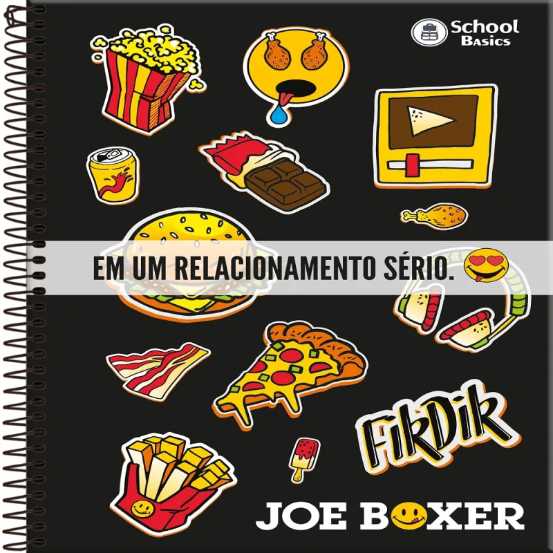 Caderno Universitário School Basic 80 Folhas Joe Boxer Pautado - Não Disponível - Papelaria