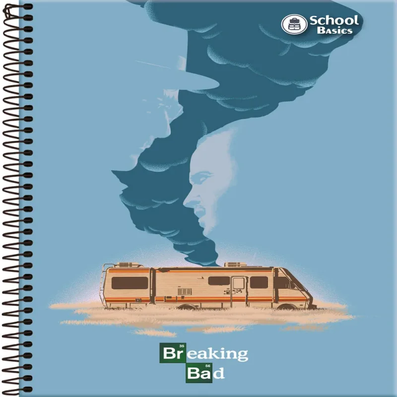 Caderno Universitário Breaking Bad 10 Matérias 160 Folhas Capa Dura - Não Disponível - Papelaria