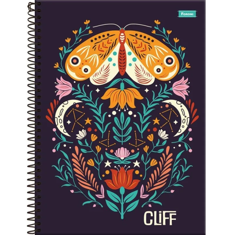 CADERNO FORONI CD UNIV CLIFF FEM 10M 160F 306681 - FORONI - Papelaria