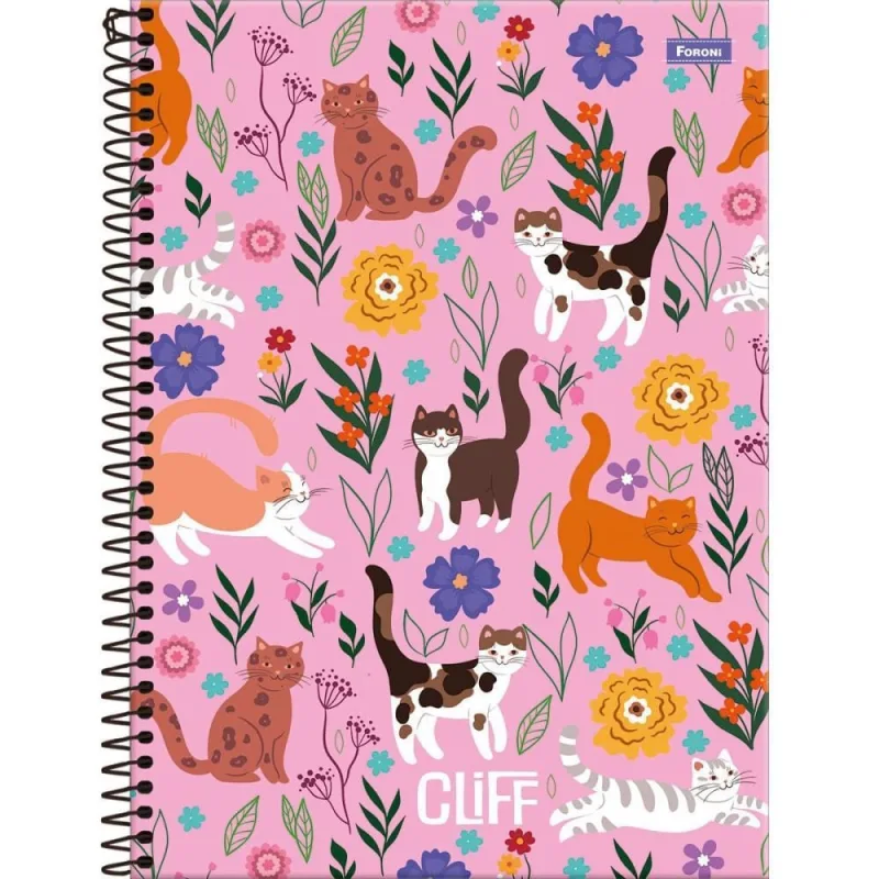 CADERNO FORONI CD UNIV CLIFF FEM 15M 240F 306683 - FORONI - Papelaria