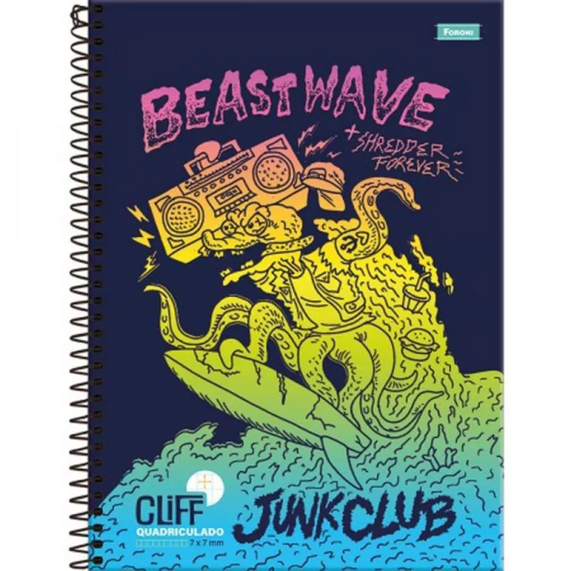 CADERNO 10X1 CAPA DURA CLIFF MASC 160FLS FORONI - FORONI - Papelaria