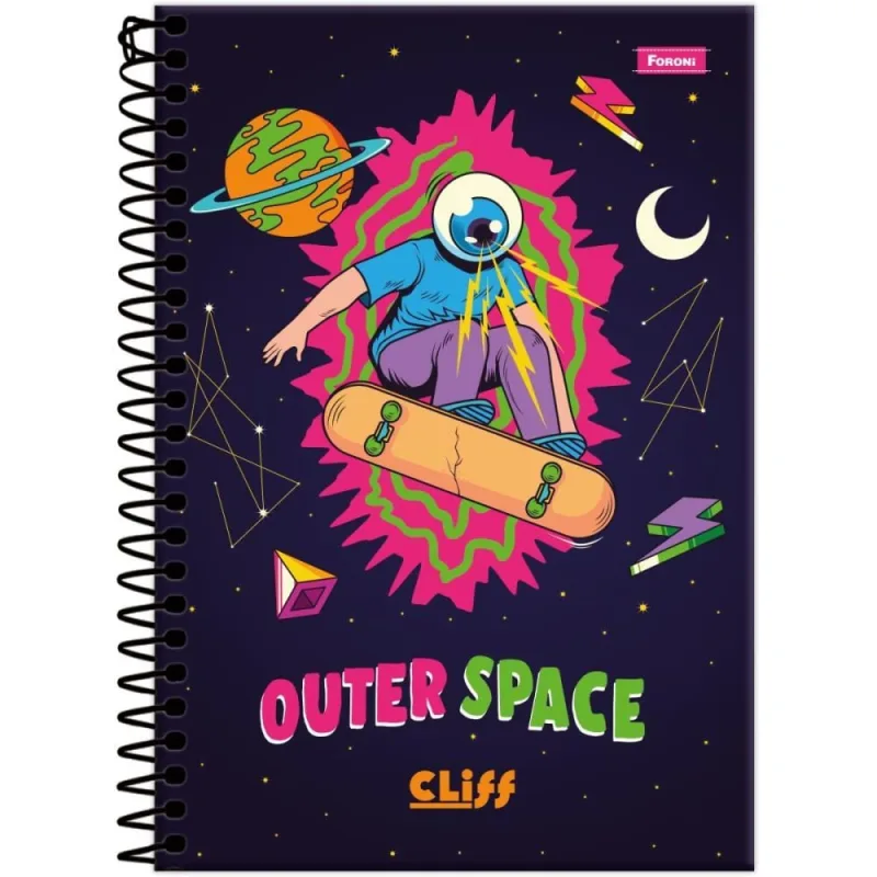 CADERNO FORONI CD UNIV CLIFF MASC 20M 320F 306689 - FORONI - Papelaria