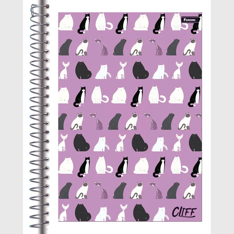 CADERNO UNIVERSITARIO C FLEXIVEL CLIFF C/80 FOLHAS - SORTIDO - FORONI - Material-escolar