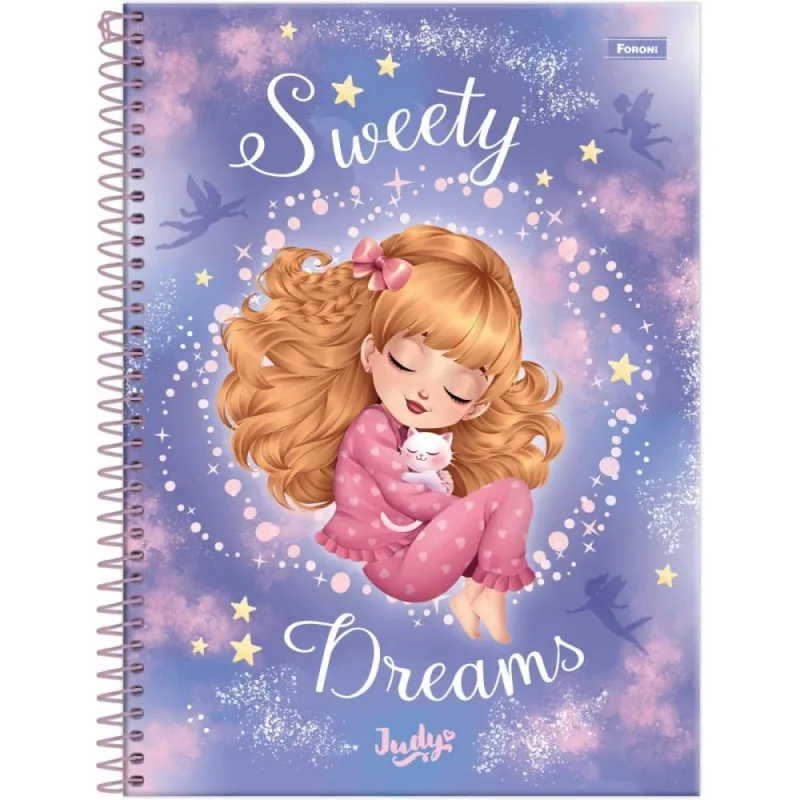 CADERNO FORONI CD UNIV JUDY 1M 80F 316760 - FORONI - Papelaria