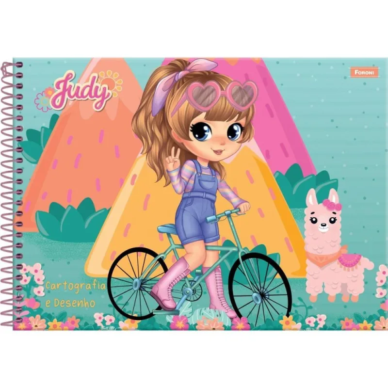 CADERNO FORONI CARTOGRAFIA CD JUDY 80F 318167 - FORONI - Papelaria