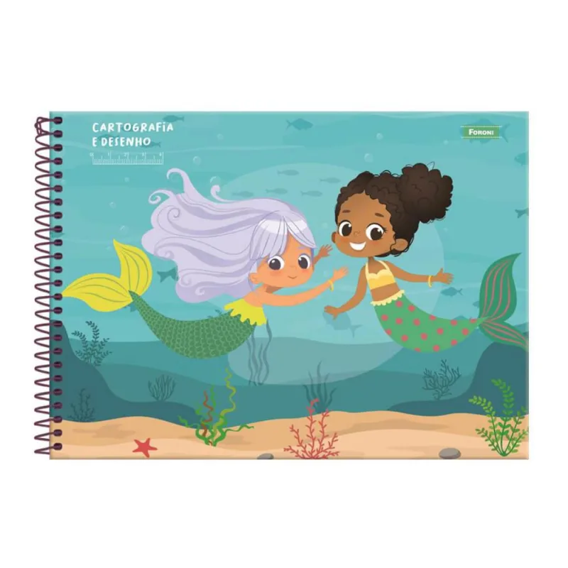 Caderno Cartografia Foroni Kolor 80 Folhas