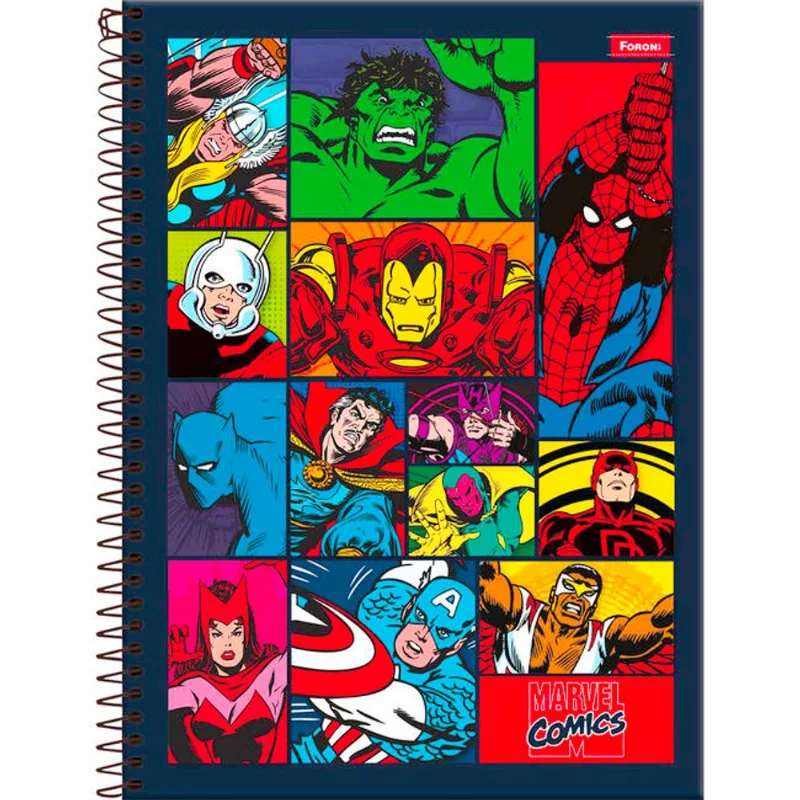 Caderno Marvel Comics Foroni 160 folhas un