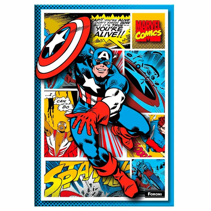 Caderno Foroni Brochurão Marvel Comics Capa Dura Cost 80 Folhas