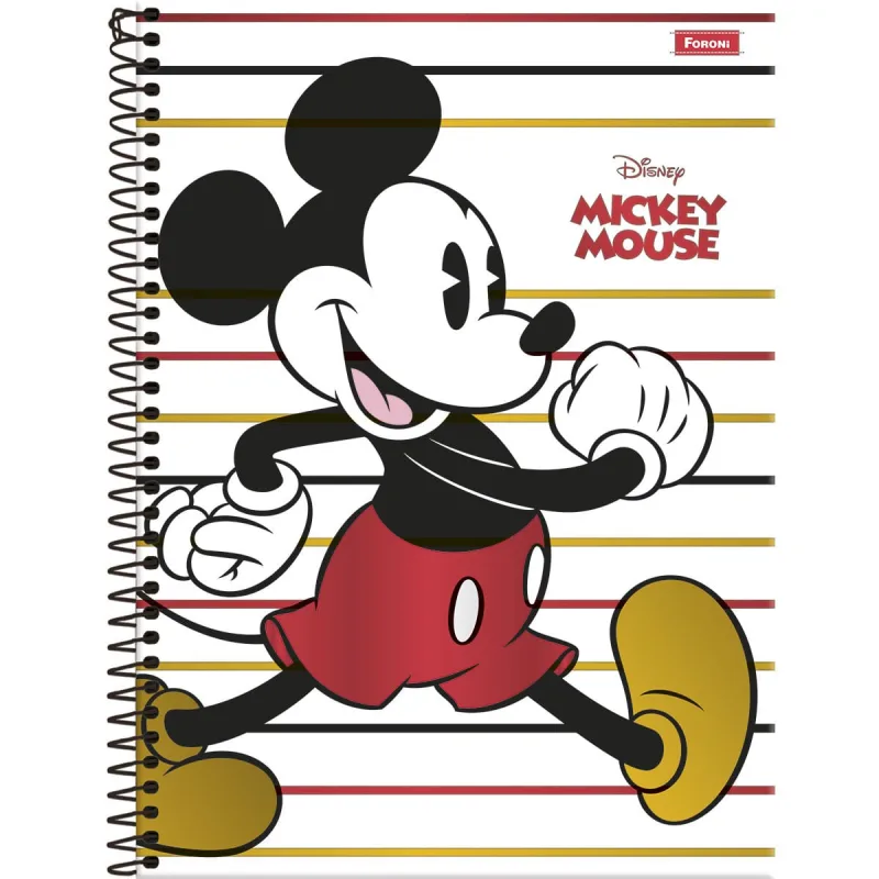 CADERNO FORONI CD UNIV DISNEY MICKEY 1M 80F 336880 - FORONI - Material-escolar