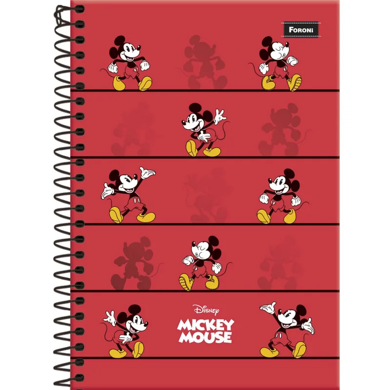 CADERNO CAPA DURA MICKEY VINTAGE 1/4 C/ 80 FOLHAS - SORTIDO - FORONI - Material-escolar